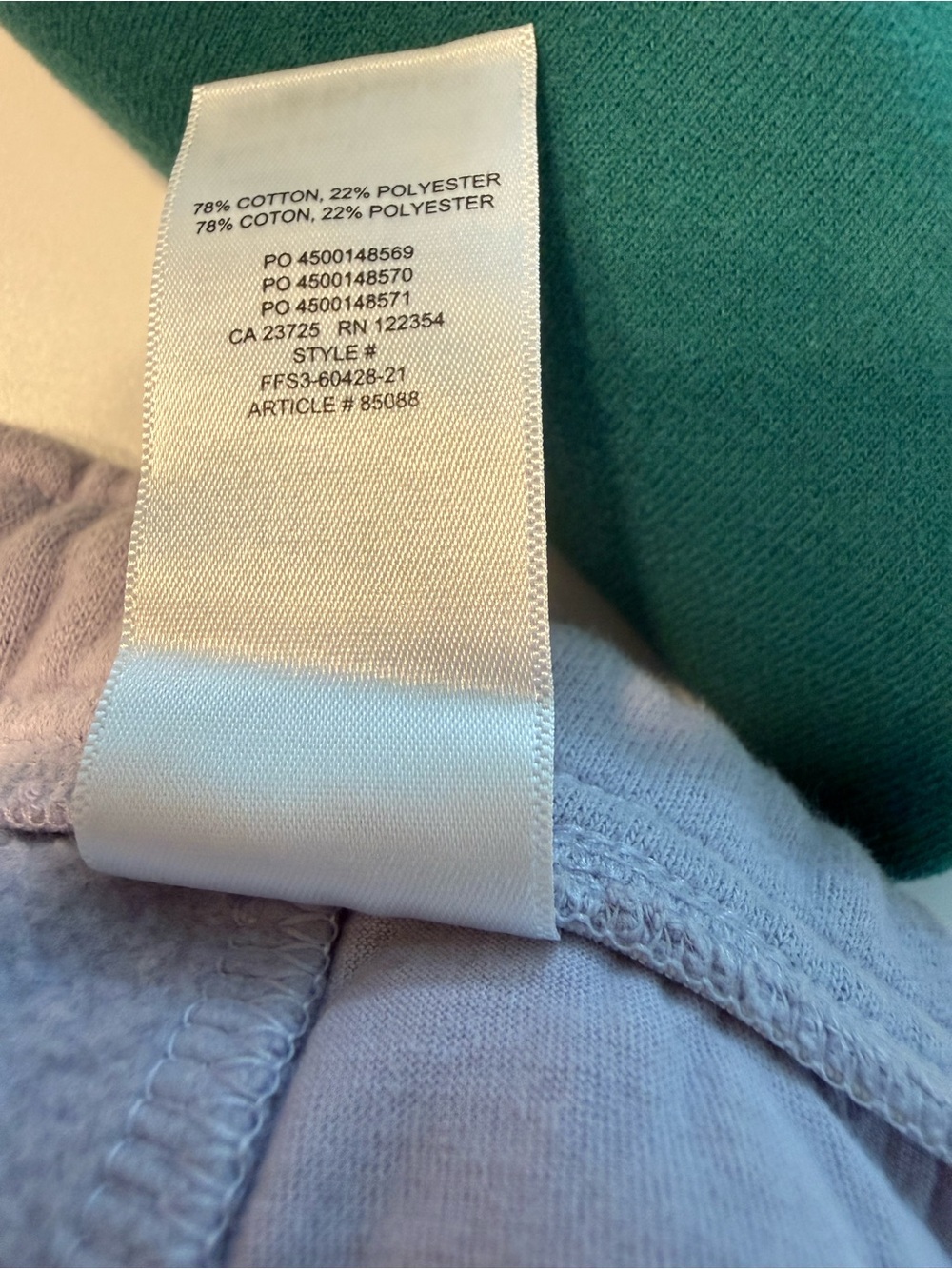 Aritzia TNA Cozy Fleece Mega 5” Sweatshort Lavender Size M - Picture 9 of 9